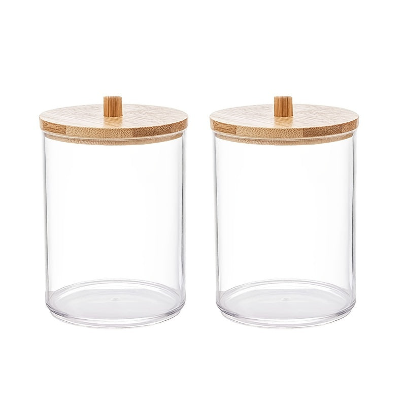 Clear Acrylic Qtip Holder Dispenser for Cotton Ball Swab Pad