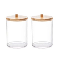 Clear Acrylic Qtip Holder Dispenser for Cotton Ball Swab Pad