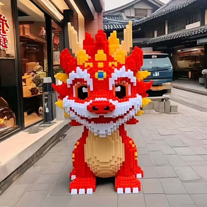 Red Kylin Dragon Building Kit - Challenging Puzzle Craft