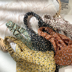 Floral Print Headband Triangle Scarf Elastic Turban Bandana Women Head Wrap