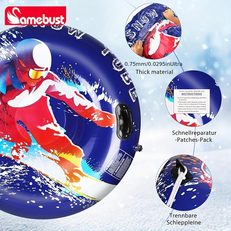Inflatable Skiing Circle Snow Sled 47inch 119 Coldproof Thickened PVC Material