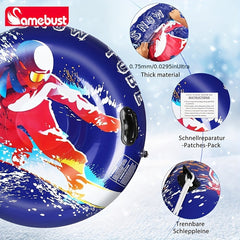 Inflatable Skiing Circle Snow Sled 47inch 119 Coldproof Thickened PVC Material