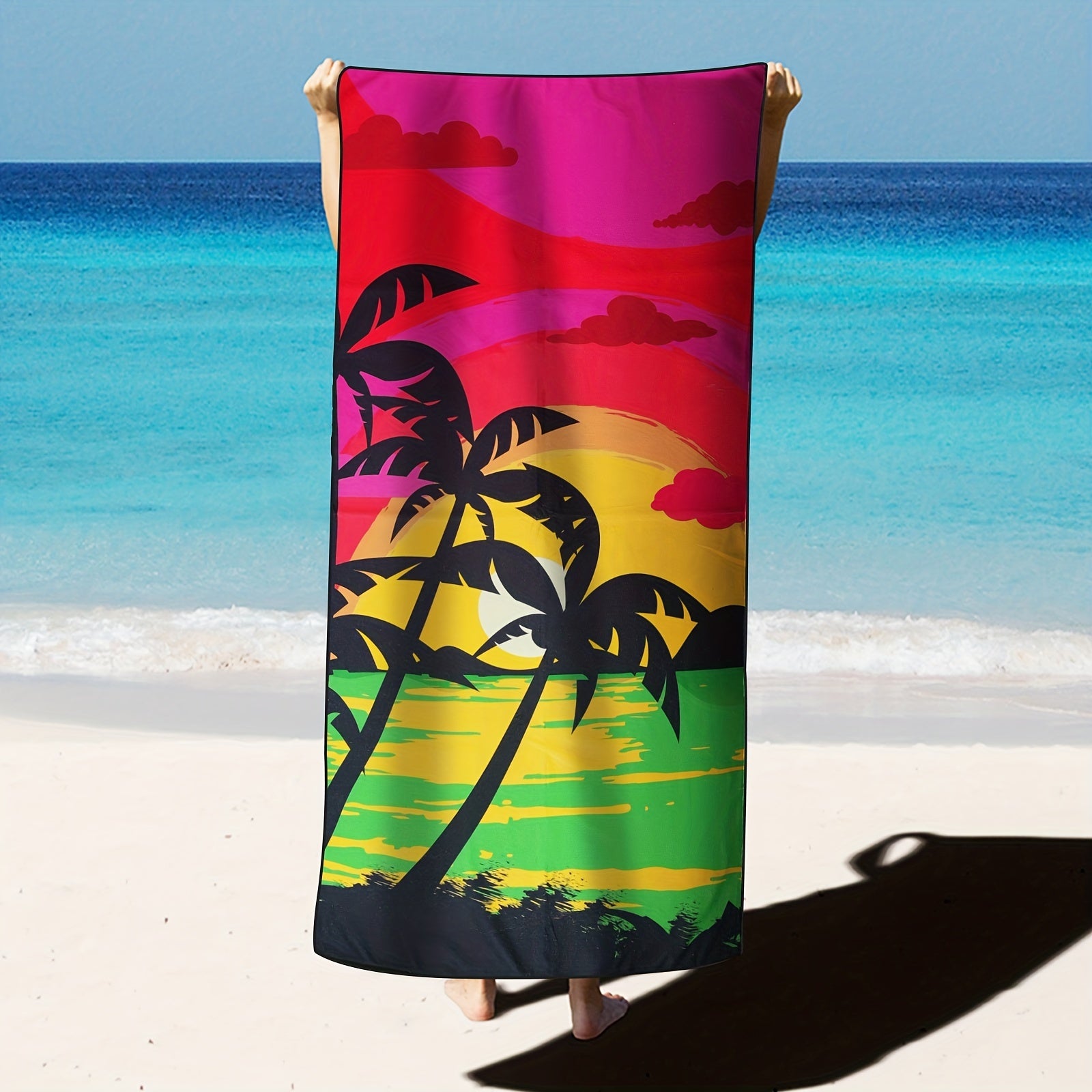 Microfiber Beach Towel Quick Drying 27.5 x 55 Water Absorbent Soft Towel