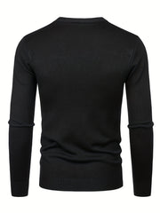 Cartoon Pumpkin Jack O Lantern Slim Warm Sweater Men's Casual Retro Style Middle