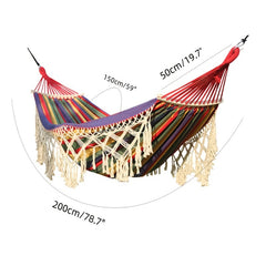 Nordic Style Boho Hammock Cotton Rope Woven Hanging Swing