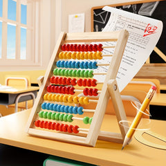 Colorful Math Learning Abacus Educational Counting Toy 10 Row Wooden Bead