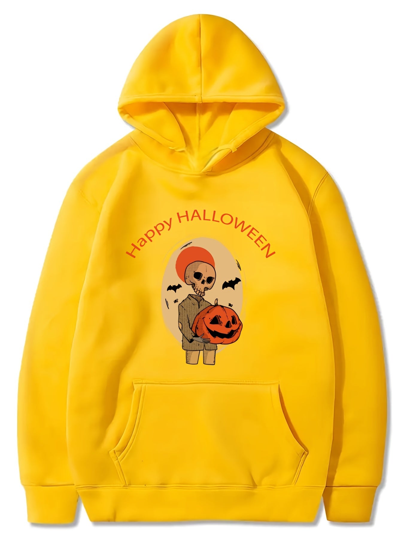 Skeleton Pumpkin Halloween Pattern Hoodie Sweatshirt for Girls