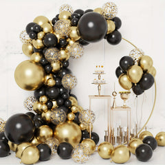 137Pcs Golden Balloons Garland Arch Kit Wedding Birthday Party Decor