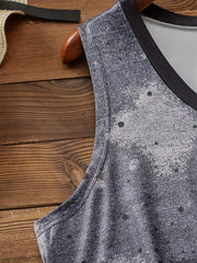  Colorblock Horse Print Tank Top