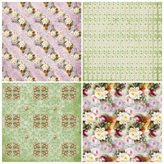 12pcs Flower Series Brochure Paper for DIY Photo Album Scrapbook Art Card