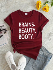 Letter Graphic Sports T-shirt Women's Activewear