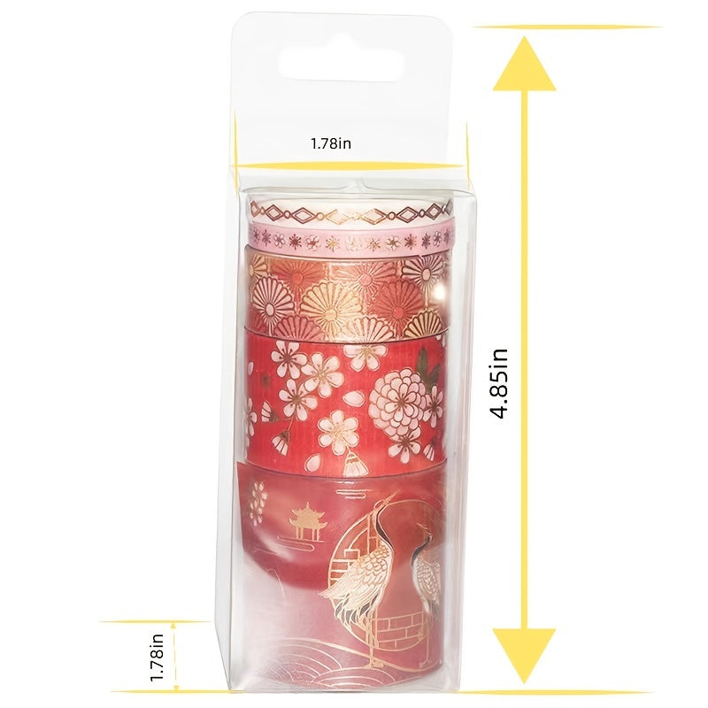 Bird Tape Crane Cherry Flower Pattern Decorative Tapes