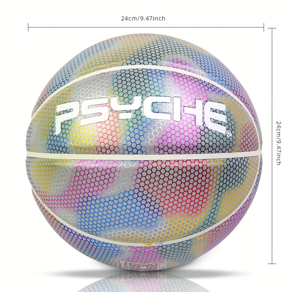 Reflective PU Basketball Size 7 Indoor Outdoor Practice