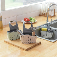 Adjustable Sink Sponge Holder Double Decker Hanging Basket