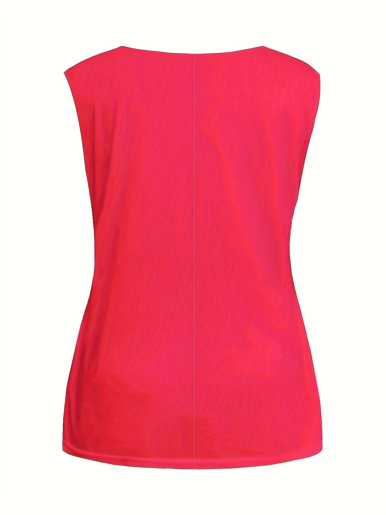  Colorblock Leopard Print V Neck Tank Top