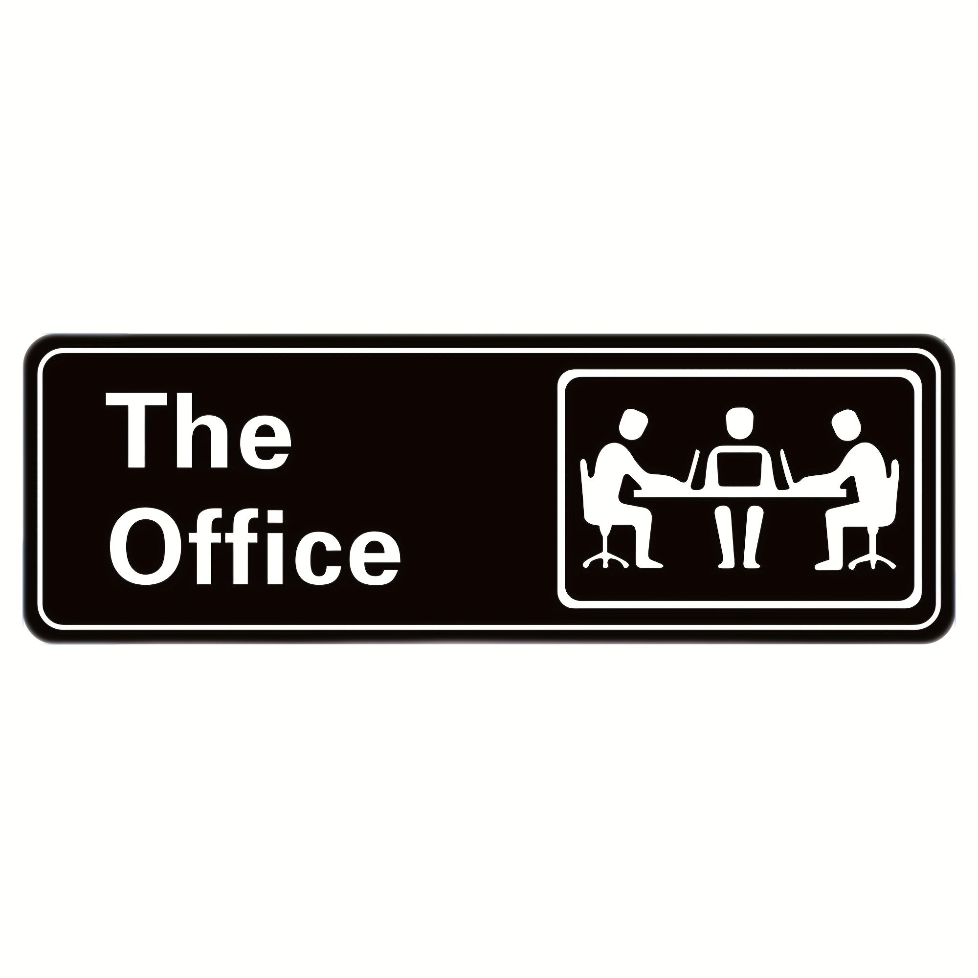 The Office Sign 9x3 Acrylic Self Adhesive for Door or Wall