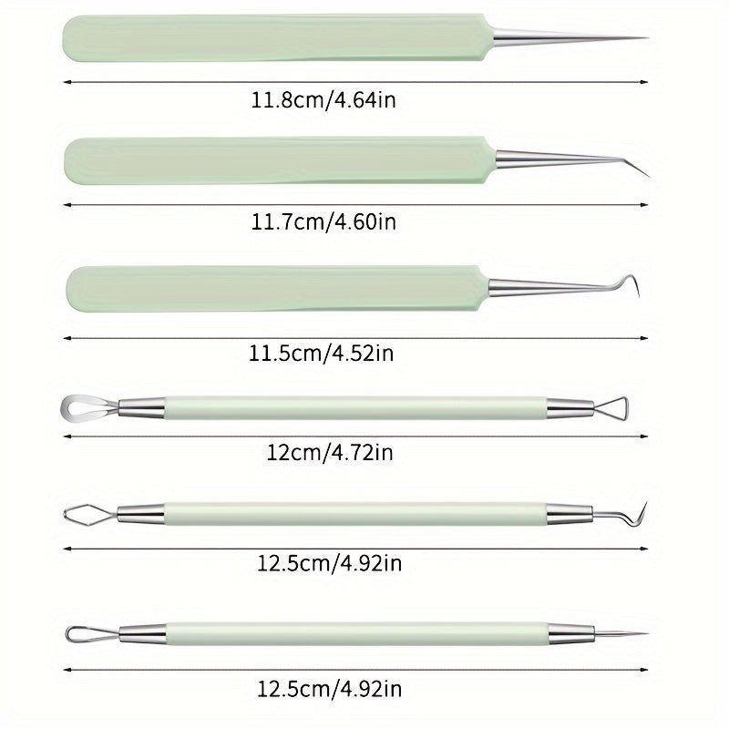 6pcs Acne Needle Blackhead Set Acne Squeezing Tool Acne Clip
