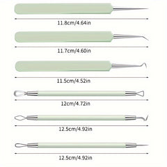 6pcs Acne Needle Blackhead Set Acne Squeezing Tool Acne Clip