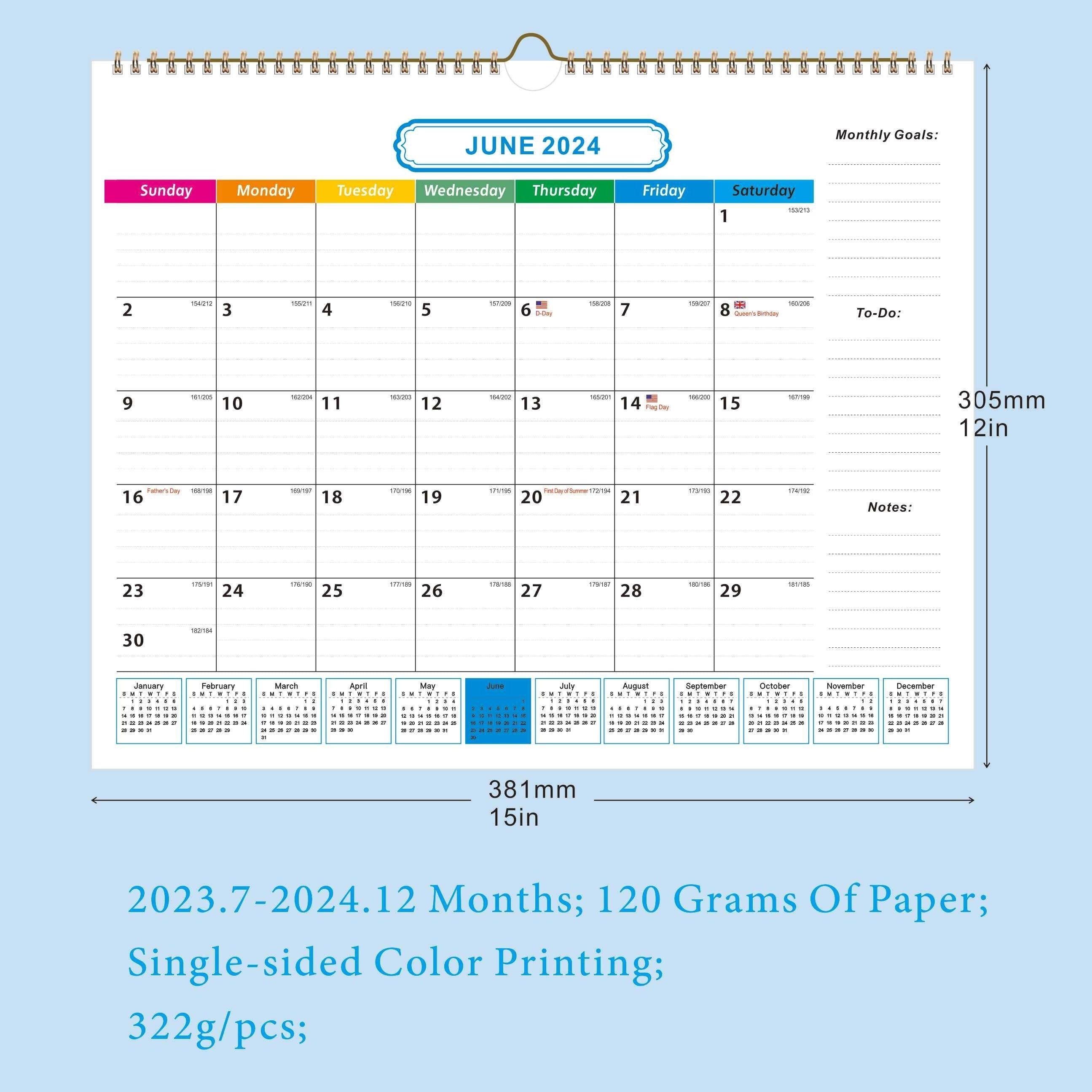 2023 Calendar 20 Sheets Single Sided 120g Writing Paper