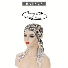 Paisley Print Head Wrap Turban Cap Headscarf Ramadan Hijab Chemo Cap