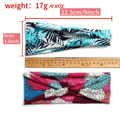 Floral Headband Elastic Hair Band Soft Sweatband Hair Accessory