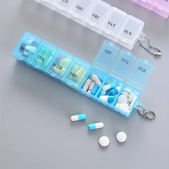 Transparent 7 Grid Pill Box Portable Mini Medicine Container Moisture Proof