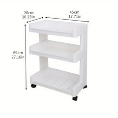 Plastic Storage Rack with Wheels for Snacks Toys and Sundries