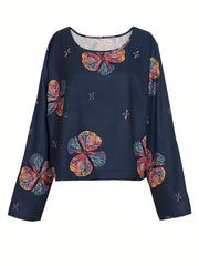Women's Plus Floral Print Top & Pants Set