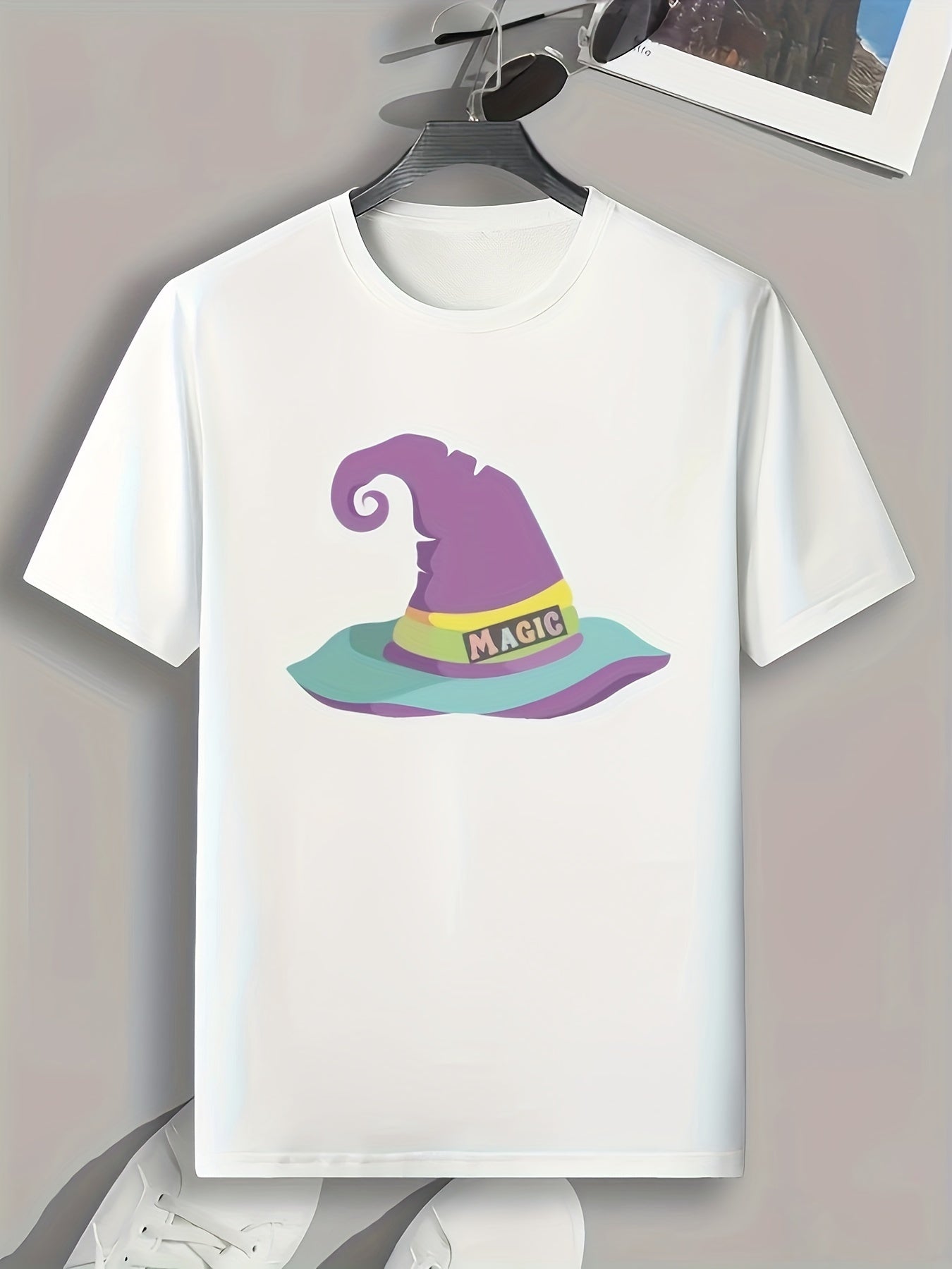 Magic Hat Pattern Print Men's Sports T-shirt
