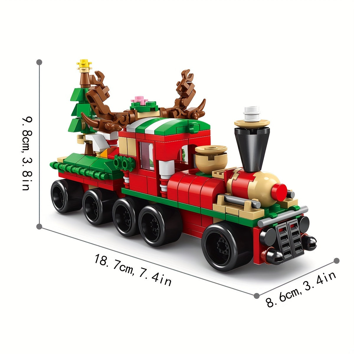 6 In 1 Christmas Train Building Blocks Educational Toys DIY Model Christmas Gift