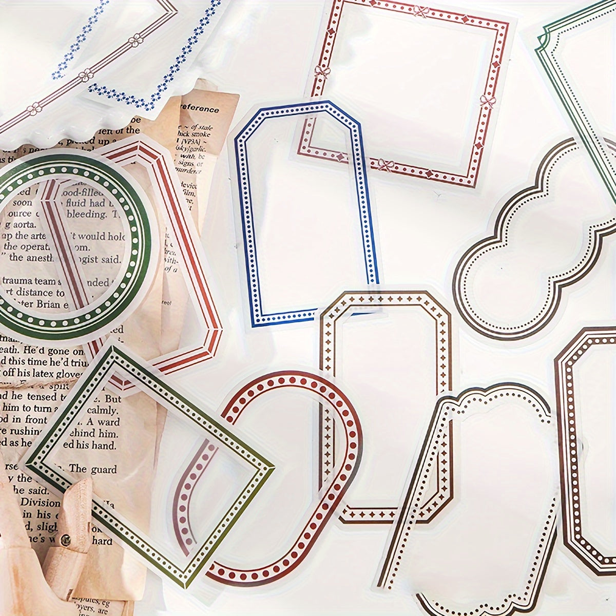 15pcs Time Boundary DIY Decoration Stickers Random Pack for Journaling