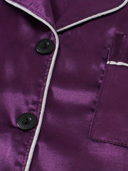 Boys 2pcs Pajamas Top & Shorts Purple Set