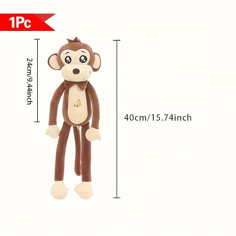 Adorable Monkey Plush Toy Soft & Cuddly Animal Friend for Playtime Festive Decor