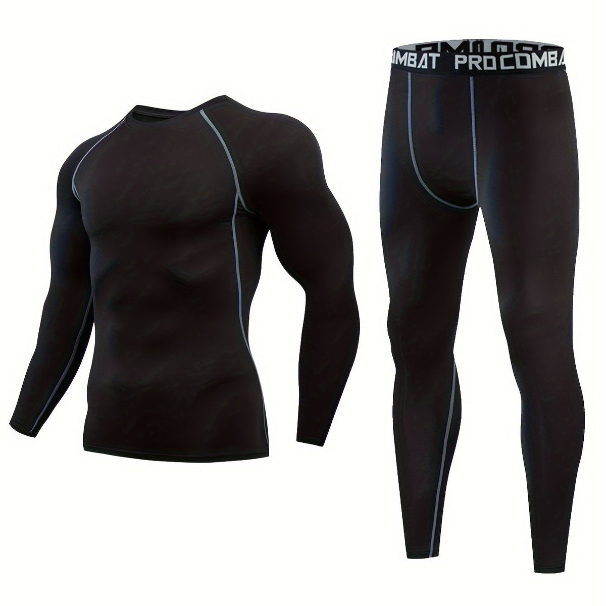 Men's Quick Dry Compression Shirt & Leggings Set