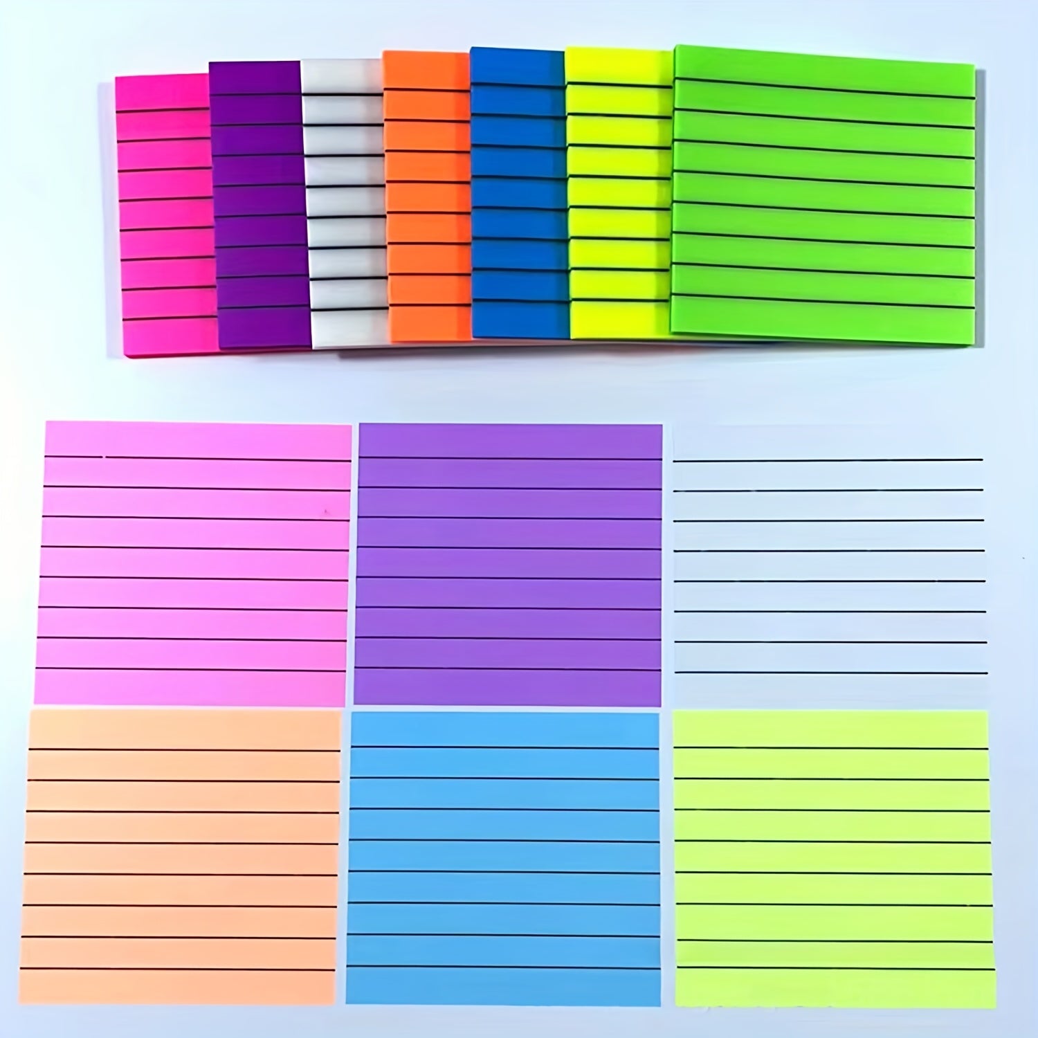 Lined Translucent Sticky Notes 7.62x7.62 cm - Clear Sticky Notes
