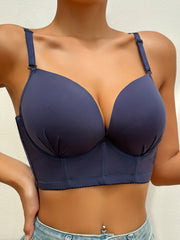 Solid T Shirt Bra Comfy Push Up Bra Women's Lingerie