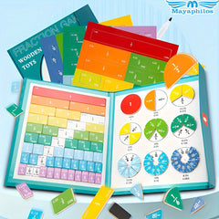Wooden Magnetic Fraction Learning Math Toy