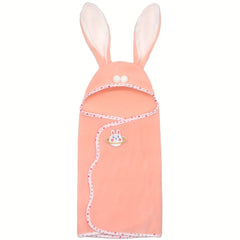 Pink Rabbit Ears Doll & Bath Towel Set for 12-18in Dolls