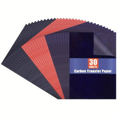 Red Carbon Paper 30pcs for Tracing Transfer Graphite - Drawing Patterns on Wood