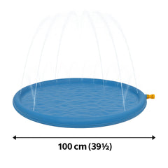 Lizzy Pet Splash Pool & Sprinkler 39in Summer Cooling Pad for Dogs