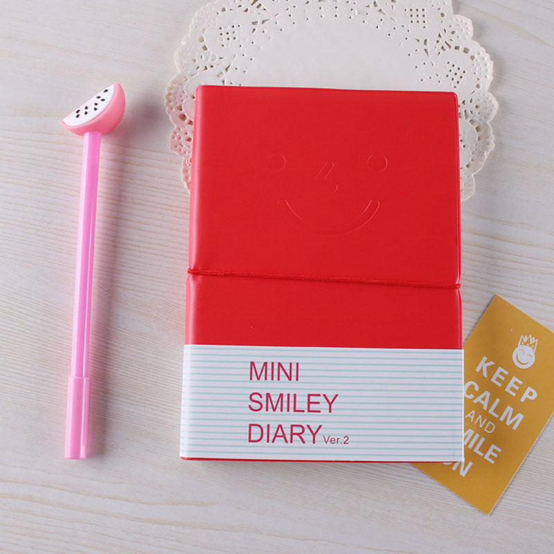 Mini Smiley Face Journal Set with PU Leather Case