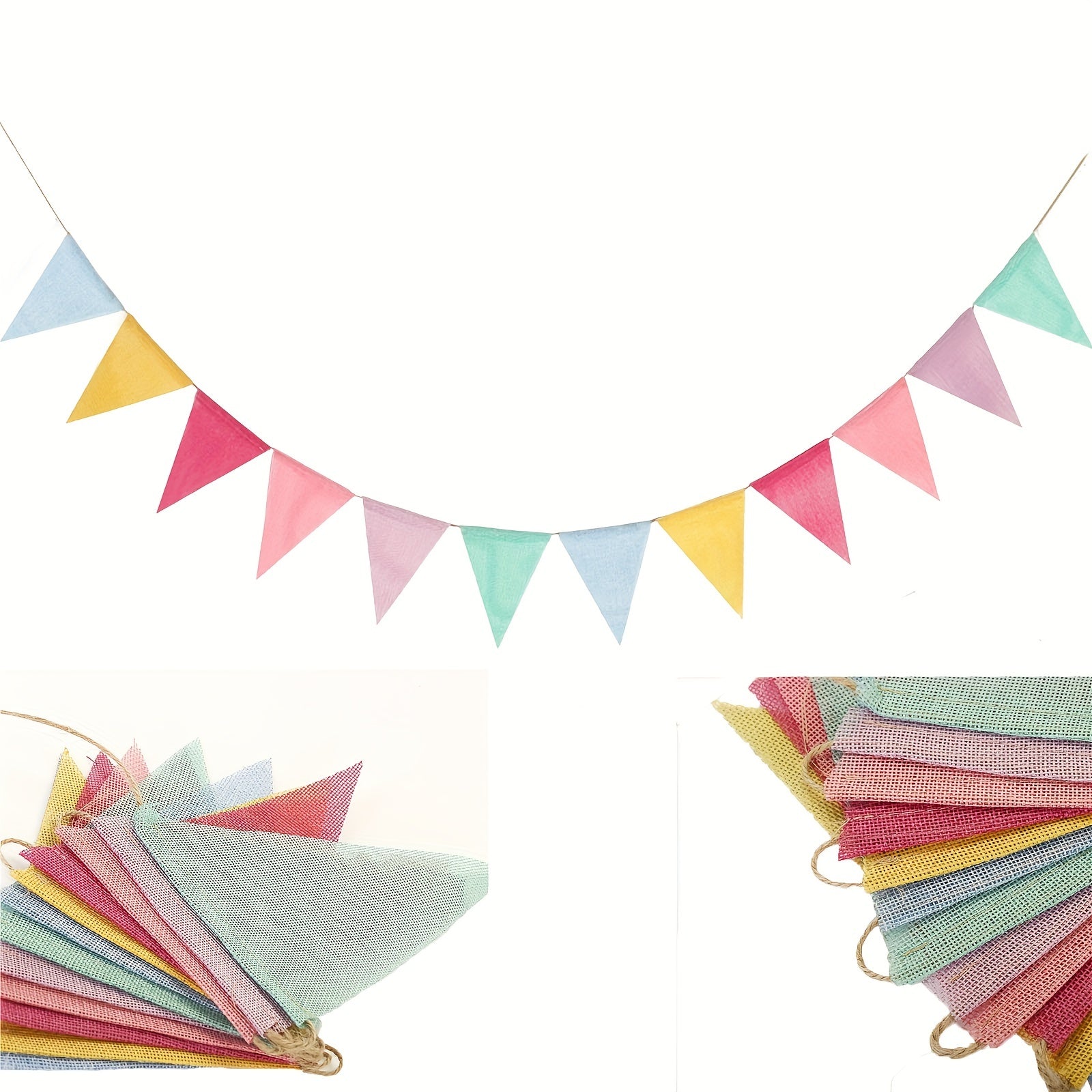Rainbow Burlap Banner - Perfect Party and Holiday Decor