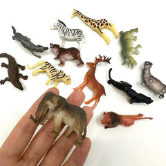 12pcs Animal Doll Model Realistic Statues for Home Decor
