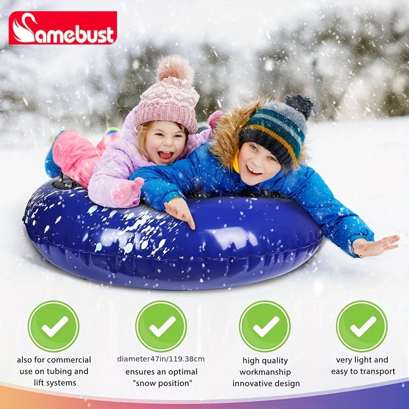 Inflatable Skiing Circle Snow Sled 47inch 119 Coldproof Thickened PVC Material