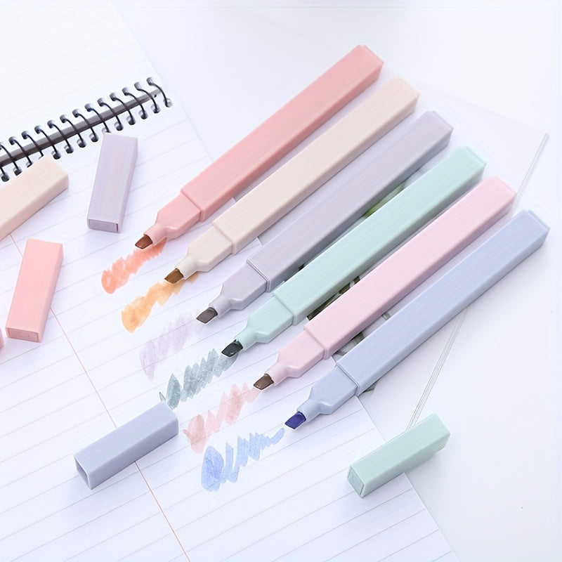 6pcs High Highlighters for Notes Eye Protection Student Supplies