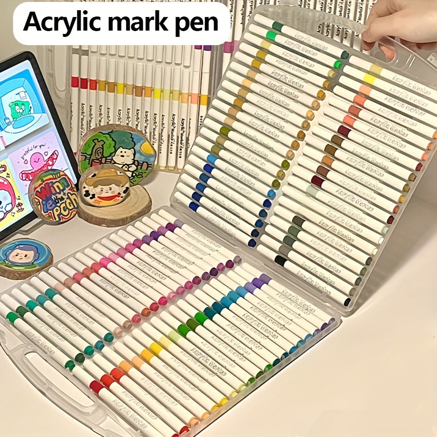 80 Acrylic Markers Set for Painting, School Supplies for Art Doodling