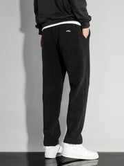 Men's Fleece Joggers Drawstring Pocket Windproof Sweatpants