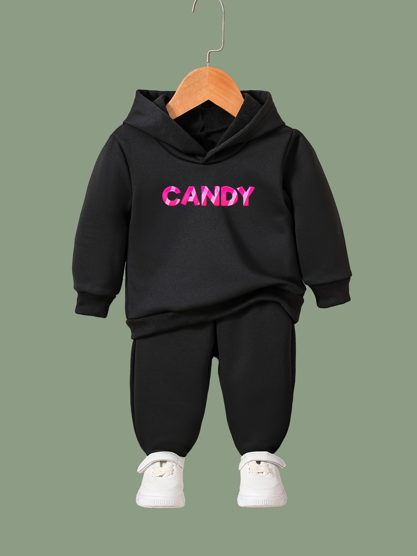 OERYUI Candy Print Hoodies Pants Set For Spring Fall Sports