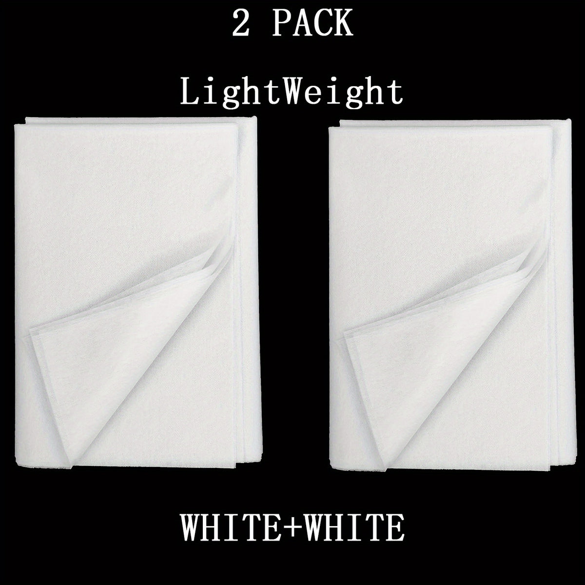 2pcs Iron On Fusible Interfacing Non Woven Lightweight Apparel Interfacing