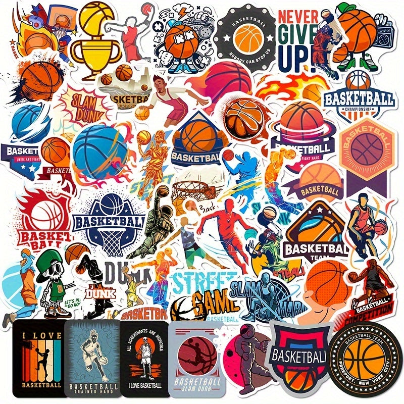 50pcs Graffiti Basketball Stickers for Luggage, Computer, Notebook & More